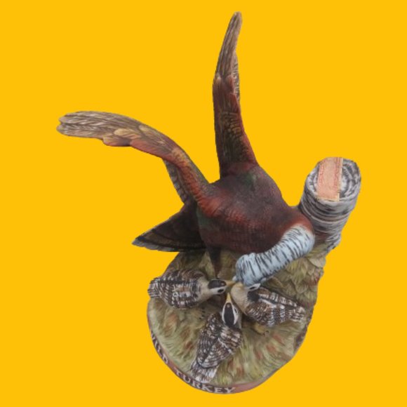 Vintage Austin Nichols Wild Turkey Porcelain Decanter 1984 Turkey with Poults - Picture 6 of 16